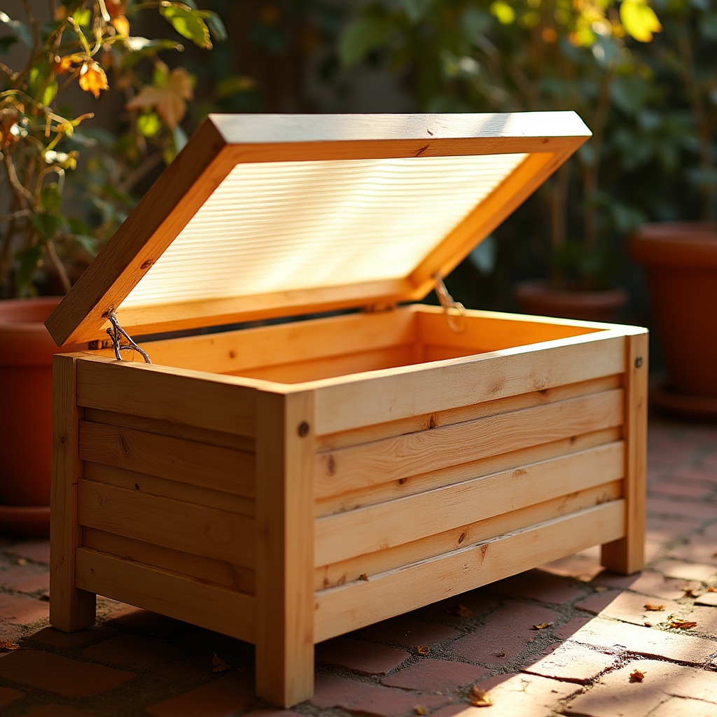 Deshidratador solar casero construido con estructura de madera y cubierta de policarbonato alveolar